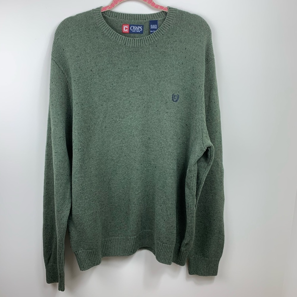 Chaps green sweater